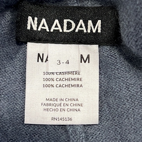 NAADAM Kid's Cashmere Crewneck Jogger Set - Slate Blue - Picture 5 of 8